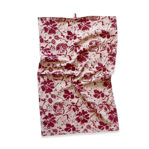 Bloom Tea Towel | Linens & Bedding by ichcha. Item made of cotton works with boho & minimalism style