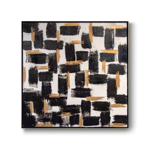 Corruption - Original mixed-media abstract | Mixed Media in Paintings by J. Kent Martin. Item made of canvas works with mid century modern & contemporary style