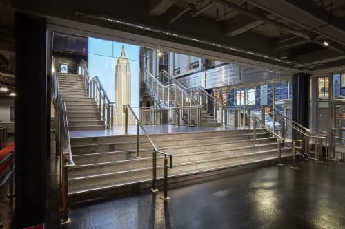 Empire State Building Visitor Entrance Stairs | Architecture by Amuneal | Empire State Building in New York. Item made of steel