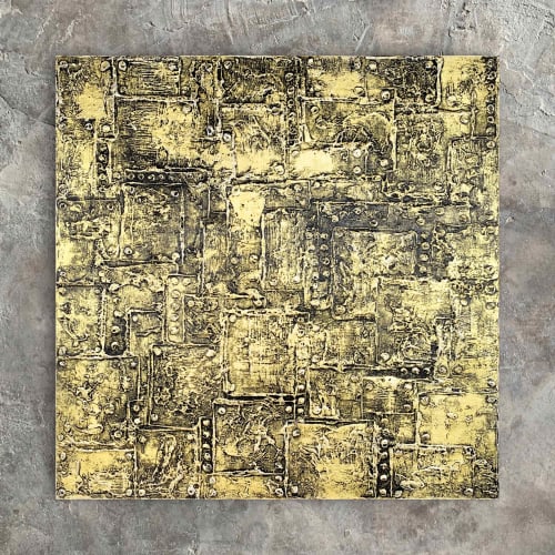 Industrial Chic: Melting | Oil And Acrylic Painting in Paintings by Alessia Lu. Item made of canvas compatible with contemporary and country & farmhouse style