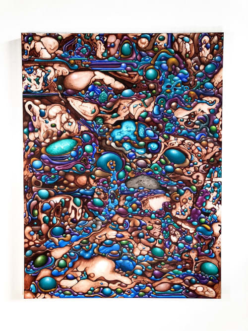 Copious Conglomerate of Crevices | Oil And Acrylic Painting in Paintings by Devin Cogger. Item composed of canvas and synthetic