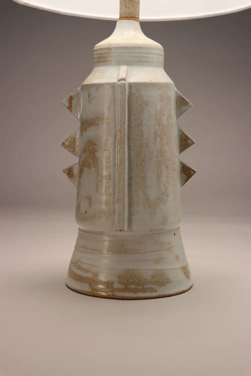 Kiva | Table Lamp in Lamps by Don Ryan. Item composed of linen and stoneware in minimalism or contemporary style