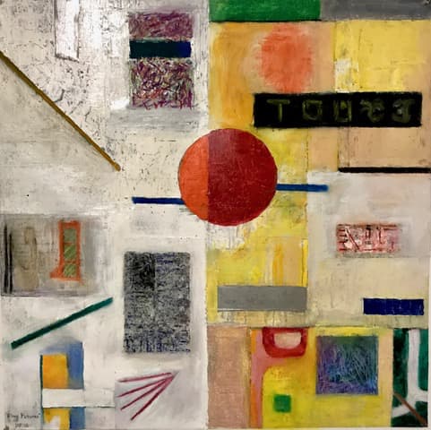 Flag Futures | Oil And Acrylic Painting in Paintings by Doug Frohman - Inspiration Arts, LLC | Cornelia Arts Building in Chicago. Item composed of canvas and synthetic