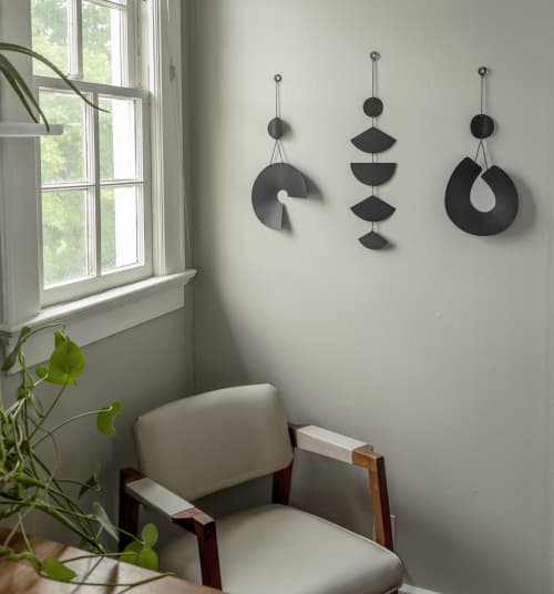 Aurora Wall Hanging in Black Patina | Sculptures by Circle & Line