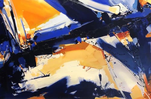 Rhapsody in Blue | Oil And Acrylic Painting in Paintings by Michael Mckee. Item made of canvas with synthetic