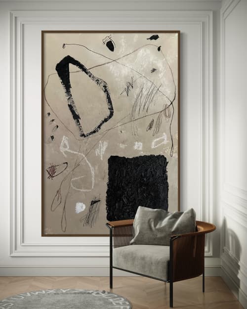 “Flight” abstract 72” x48” | Oil And Acrylic Painting in Paintings by Monica Ord. Item made of canvas with synthetic works with mid century modern & contemporary style