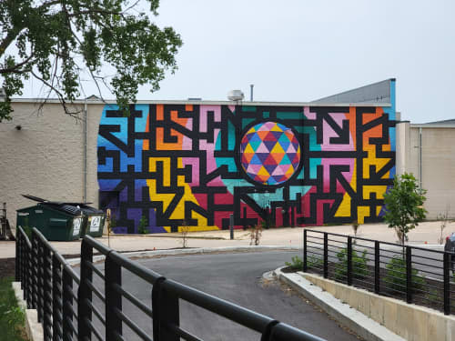 Prism Luxurty Apartments | Street Murals by Liubov Szwako Triangulador | Prism Apartments in Madison. Item composed of synthetic