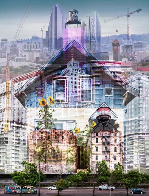 History Surfacing - Photomontage - Photograph | Photography by Beth Kerschen. Item composed of aluminum and paper