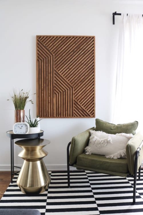 Large Wood Art, Wood Wall Art, Wood Art, Geometric Wood Art by Blank