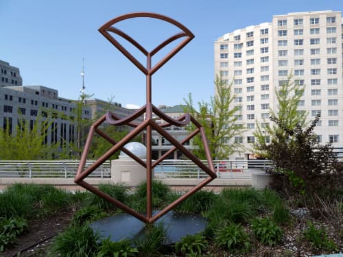 Boolean Still life | Public Sculptures by John E. Bannon | Monona Terrace Community and Convention Center in Madison. Item composed of copper