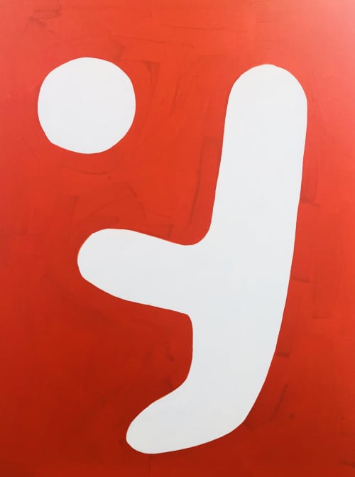 Orange and Striking Abstract Painting | Oil And Acrylic Painting in Paintings by Kerry Campbell. Item composed of canvas