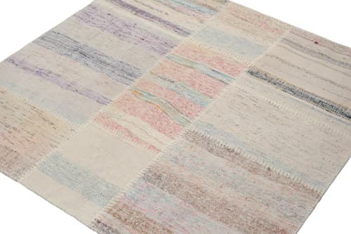 Rug & Kilim’s Patchwork Kilim Square Rug in Polychromatic | Area Rug in Rugs by Rug and Kilim