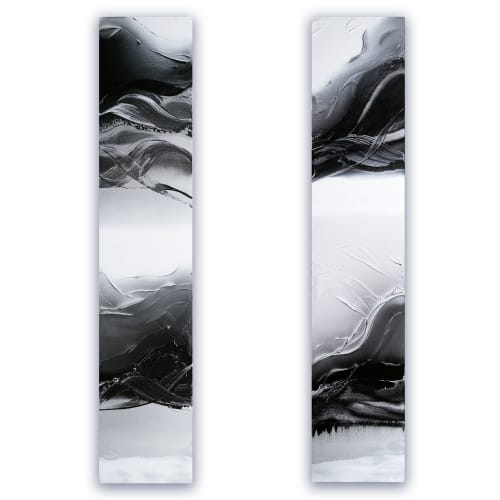 Motion in Black and White Abstracts | Oil And Acrylic Painting in Paintings by Nichole McDaniel | Artspace Warehouse in Los Angeles