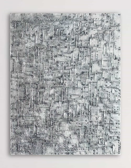 Industrial Chic: Elegance (SOLD) | Oil And Acrylic Painting in Paintings by Alessia Lu. Item made of canvas works with minimalism & contemporary style