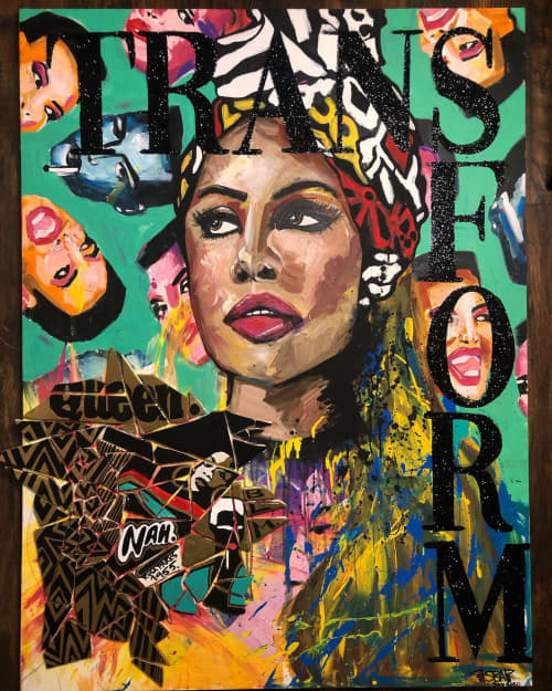 TRANSFORM. | Mixed Media by ShammyBuns Art (SBA). Item composed of synthetic