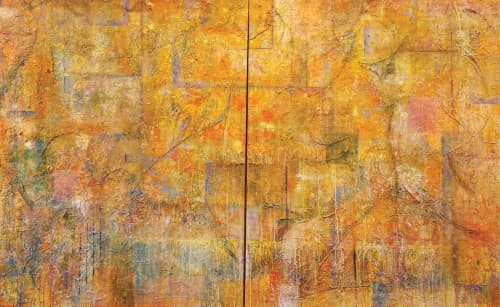 Conversations | Oil And Acrylic Painting in Paintings by Jill Krutick | New York in New York. Item made of synthetic