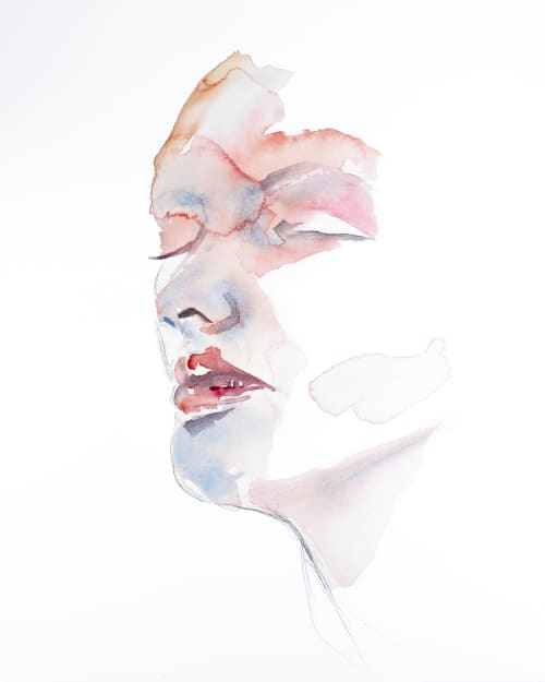 Blessing No. 2 : Original Watercolor Painting | Paintings by Elizabeth Becker. Item made of paper compatible with minimalism and contemporary style