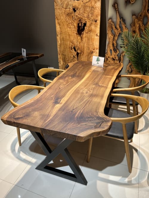 Live edge deals wood dining table