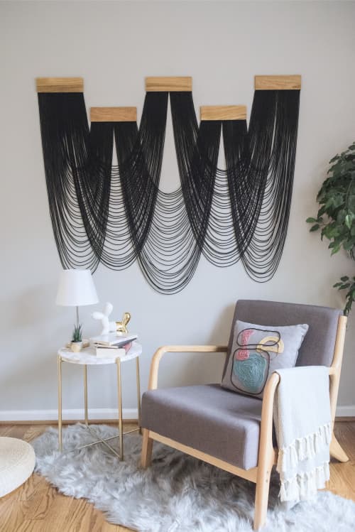 Between Waves - Macrame Wall hanging | Wall Hangings by HILO Fiber Art. Item made of wood & cotton