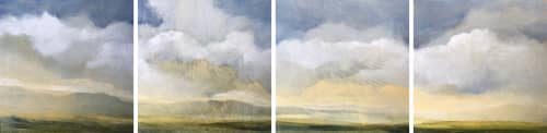 4 Part Panorama | Oil And Acrylic Painting in Paintings by Caroline Adams. Item composed of synthetic