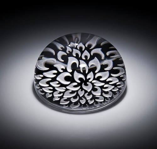 Dahlia Paperweight | Ornament in Decorative Objects by Carrie Gustafson. Item made of glass