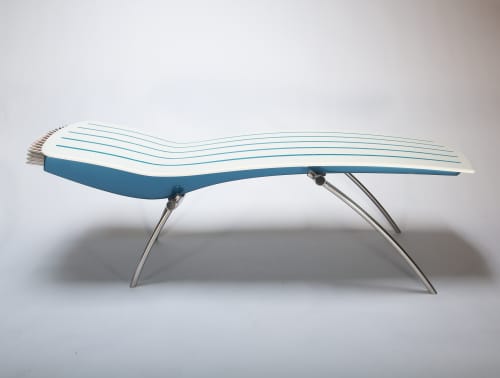 "Slippery when Wet" | Coffee Table in Tables by Colin Tiyani Design. Item made of wood with steel works with contemporary & modern style