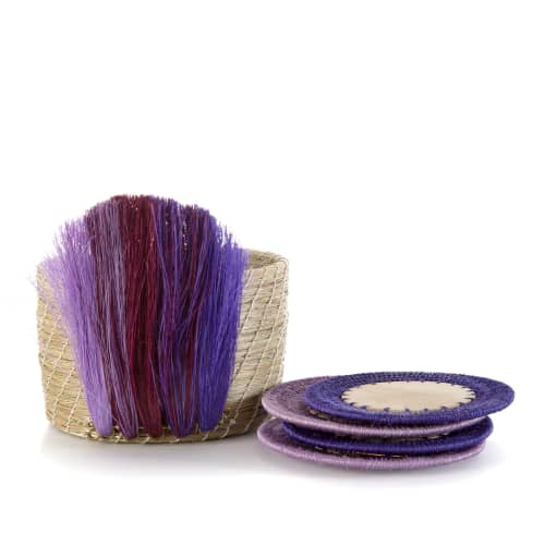 fanned out coaster sets | Tableware by Charlie Sprout. Item made of cotton