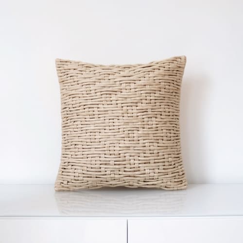 Udon Weave Cushion Cover | Pillows by Kubo. Item made of fiber