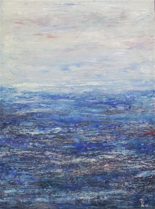 Escape | Oil And Acrylic Painting in Paintings by Jill Krutick | Jill Krutick Fine Art in Mamaroneck. Item composed of synthetic