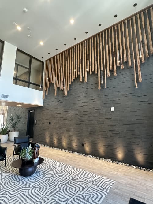 Large Rope Bundled Tapestry | Wall Hangings by Ama Fiber Art | Cycle Apartments in Fort Collins