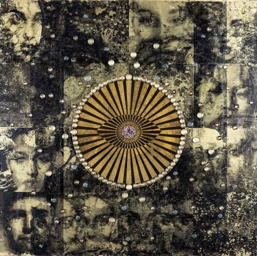 Illusion | Mixed Media in Paintings by Sarupa Sidaarth. Item composed of wood in contemporary or eclectic & maximalism style