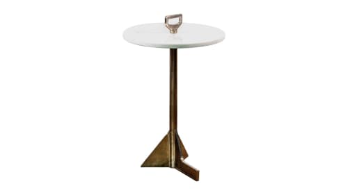 Bellance Marmol Cigarette Table in Cast Bronze & Marble | Cocktail Table in Tables by Costantini Designñ. Item made of bronze & marble