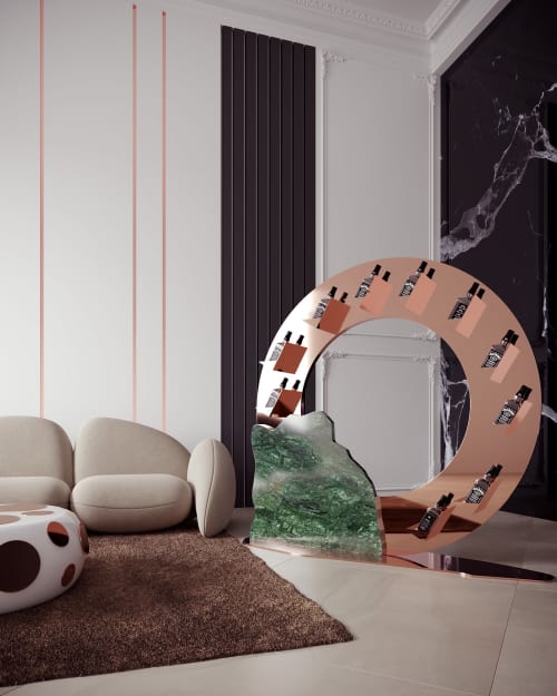 ORBIS Sculpture | Sculptures by Mavimatt. Item composed of metal and marble in modern style