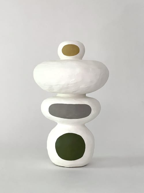 Olive Sculpture | Sculptures by Meg Morrison. Item compatible with boho and mid century modern style