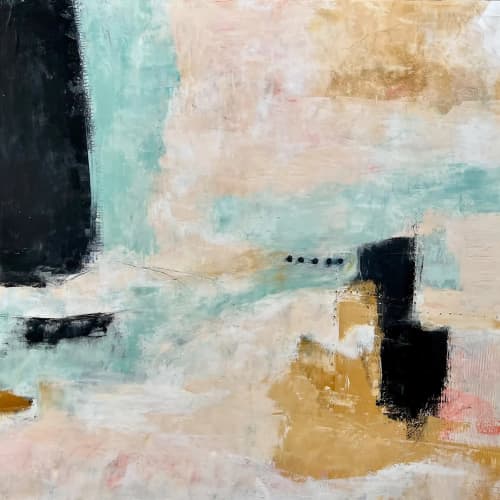 Travelogue | Oil And Acrylic Painting in Paintings by Melanie Biehle. Item composed of wood and canvas in mid century modern or coastal style