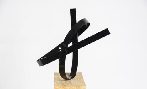 Steel Black Small 1 | Sculptures by Joe Gitterman Sculpture. Item composed of steel