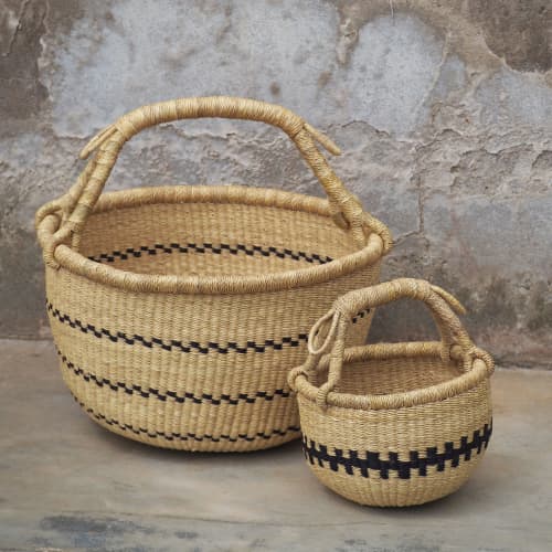 Kilika Check Check Baskets | Storage Basket in Storage by AKETEKETE. Item made of fiber works with boho & minimalism style