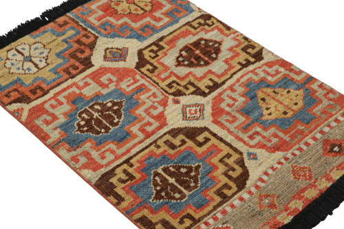 Rug & Kilim’s Tribal Rug with Primitivist Geometric Pattern | Area Rug in Rugs by Rug and Kilim