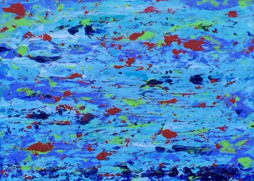 Blustery Day at the Beach | Oil And Acrylic Painting in Paintings by Reade C Gloeckner Fine Art. Item made of metal & synthetic