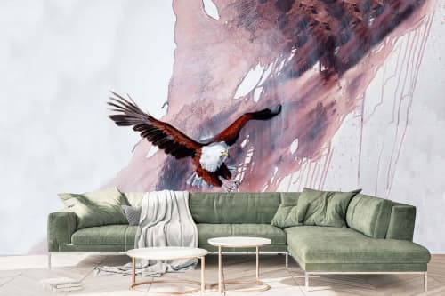 Spirit Warrior | Wallpaper in Wall Treatments by Cara Saven Wall Design. Item composed of fabric & paper