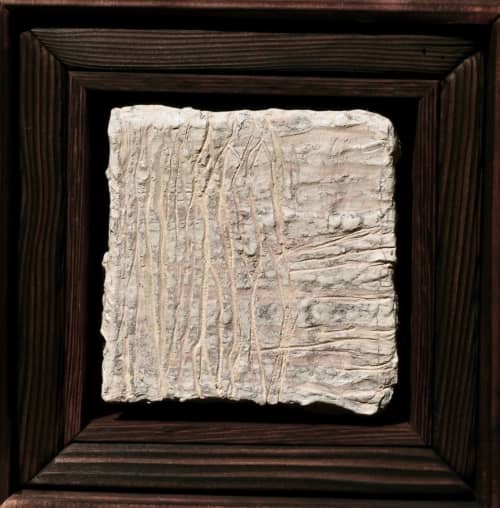 entangled support | Mixed Media in Paintings by VISCERAL HOME STUDIO. Item composed of walnut and stone in contemporary or japandi style