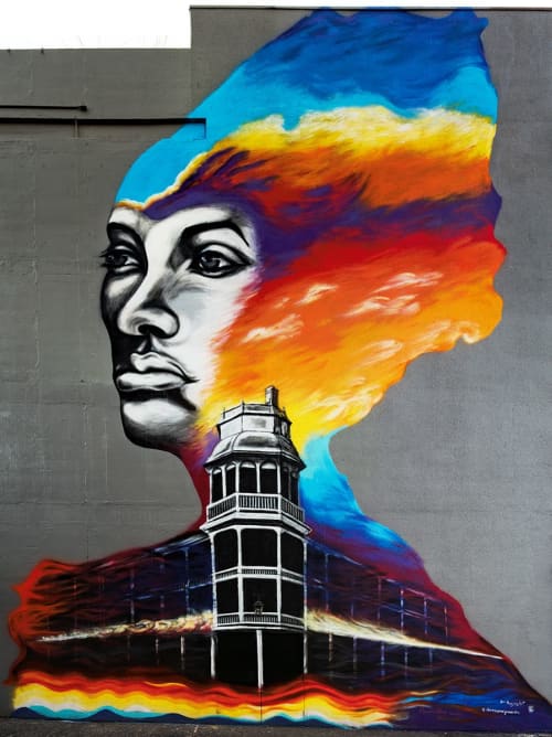 Malinda Rising | Street Murals by Hugo Medina | Phoenix, AZ, United States in Phoenix. Item composed of synthetic