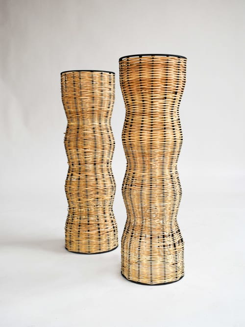 Anak Totemic Sculptures | Sculptures by Cheyenne Concepcion. Item made of wood