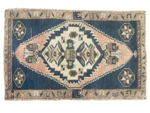 Vintage Turkish Rug | 1.11 x 3.1 | Small Rug in Rugs by Vintage Loomz. Item compatible with boho style