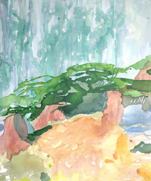 Out Of The Woods | Oil And Acrylic Painting in Paintings by Wendy Grace. Item composed of canvas