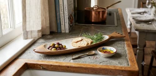 The Enamelled Fish Wooden Platter | Decorative Tray in Decorative Objects by Famous Art Group Of Industries
