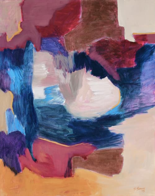 Passage (Tryptich) *SOLD | Oil And Acrylic Painting in Paintings by Simona Gocan. Item composed of canvas and synthetic in contemporary style