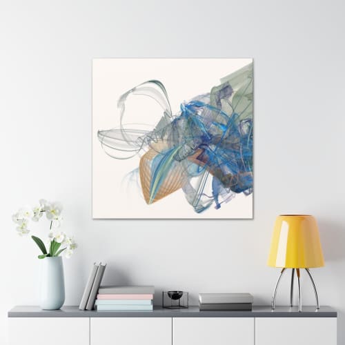 Colortrails 1032 | Oil And Acrylic Painting in Paintings by Rica Belna. Item composed of canvas and synthetic
