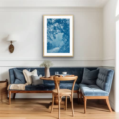 Solitary Madrone (35 x 23" hand-printed cyanotype, ed. 2/3) | Photography by Christine So. Item composed of paper in country & farmhouse or rustic style