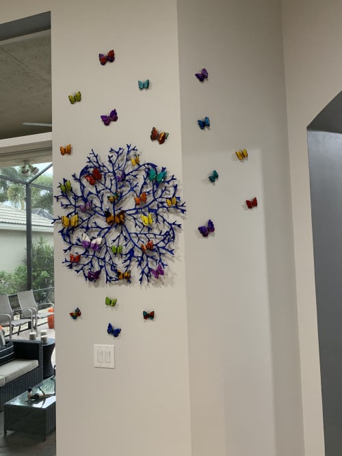 Butterfly exodus | Wall Sculpture in Wall Hangings by Art by Ancizar. Item composed of steel and synthetic